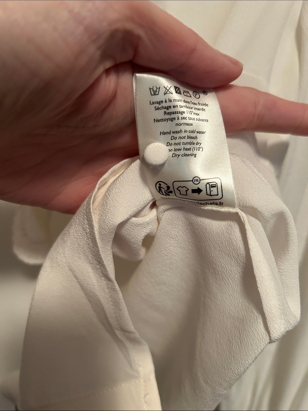 Sezane White Ruffle-Trim Button Blouse - Picture 5 of 7